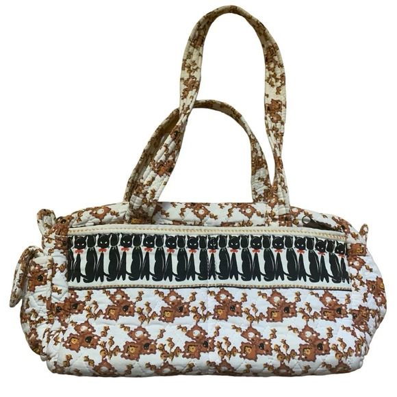 Black Cat Quilted Should Hand Bag Halloween Spooky Small Purse No Brand - Picture 1 of 8